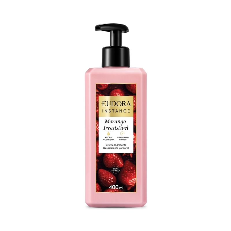 Creme Hidratante Desodorante Corporal Instance Morango Irresistível 400ml