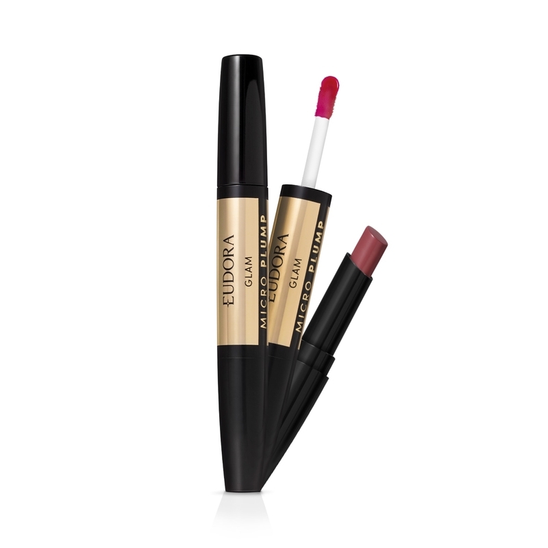 Batom Duo Malva Essencial Glam Micro Plump 1,8g