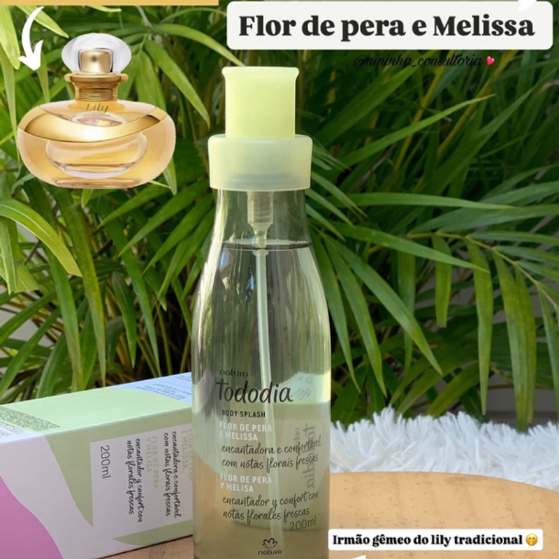 Body splash desodorante colônia flor de pera e melissa - 200 ml
