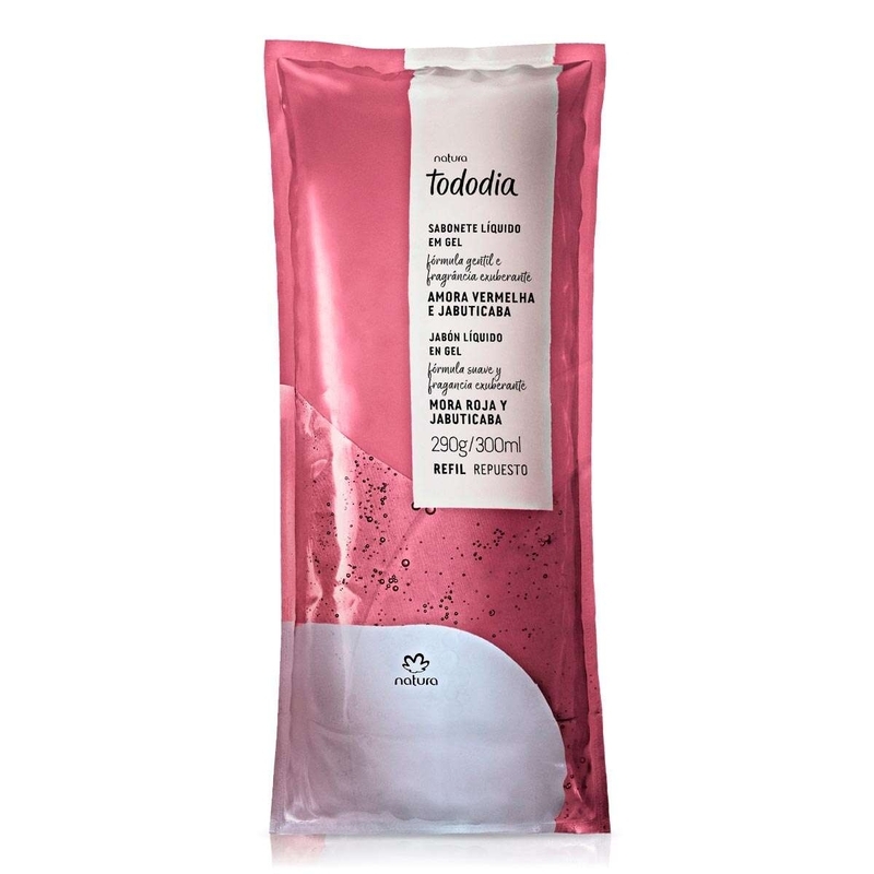 Refil sabonete líquido em gel amora vermelha e jabuticaba