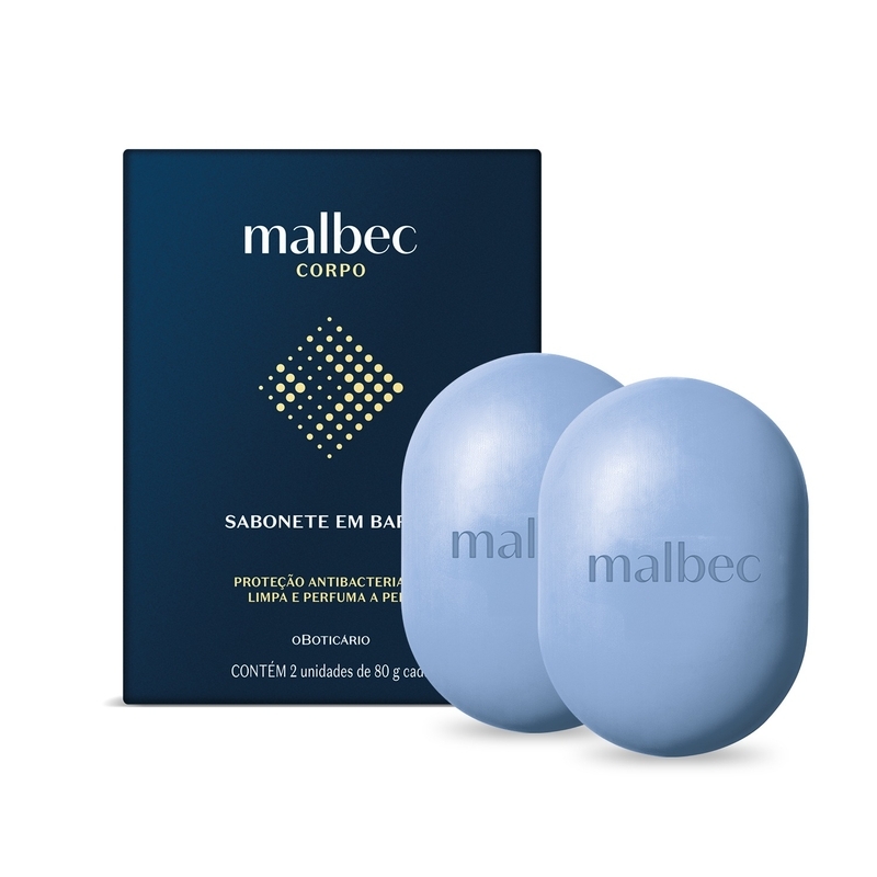 Kit Sabonetes Em Barra Malbec 2X80G Cada