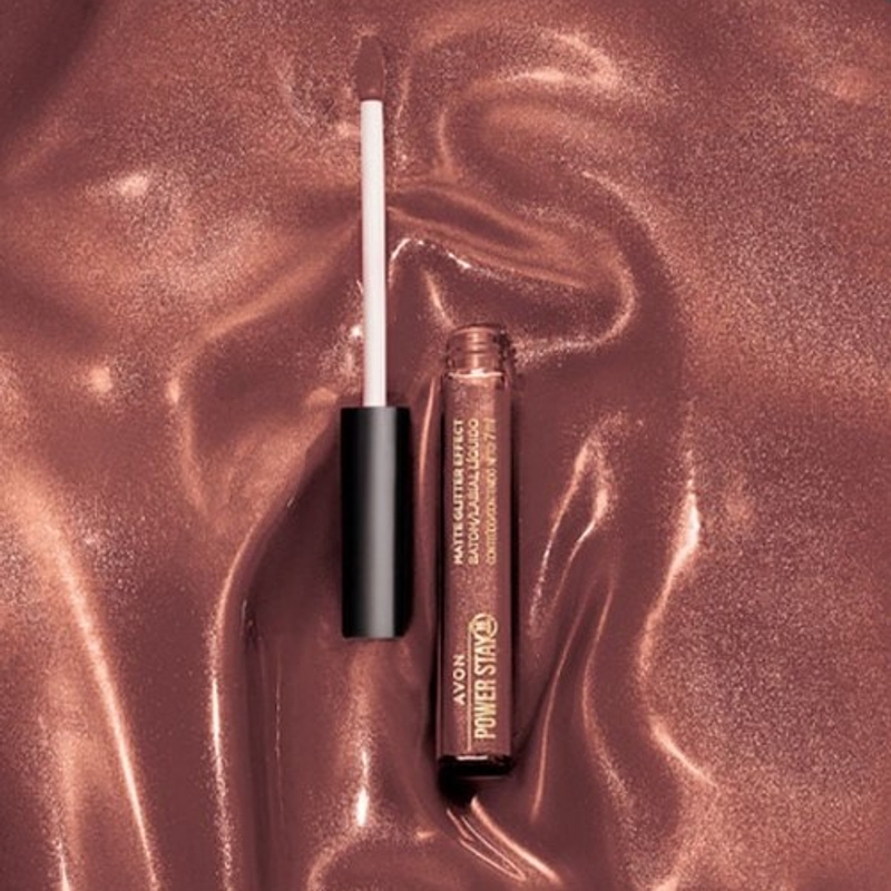 Batom Líquido Power Stay Matte Glitter Effect 16h Nude Pérola - foto 3