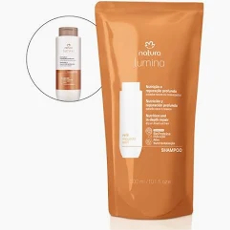 Refil Shampoo Nutritivo para Cabelos Secos ou Ressecados Lumina 300ml