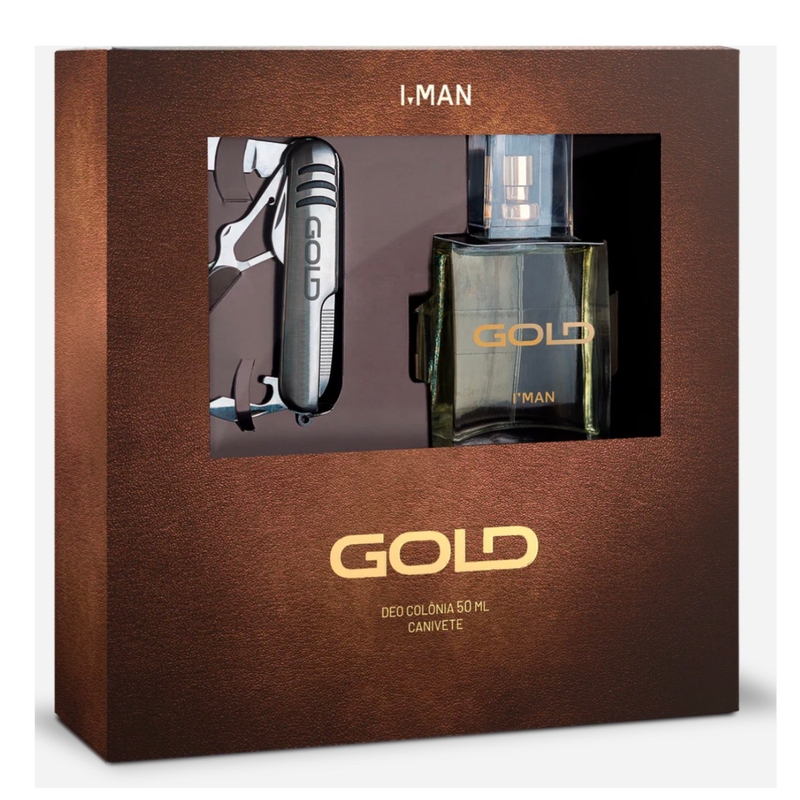Kit Gold Deo Colônia Gold 50ml + Canivete