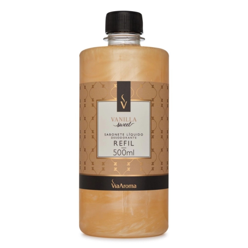 Refil Sabonete Líquido Desod. Via Aroma 500ml - Vanilla Sweet