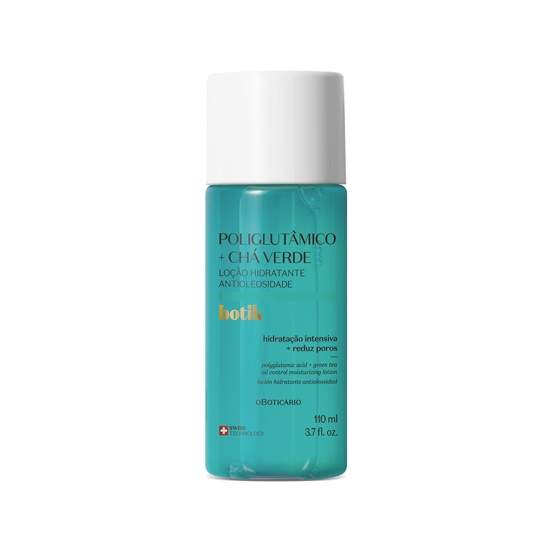 Loção Hidratante Antioleosidade Ácido Poliglutâmico + Chá Verde Botik 110Ml