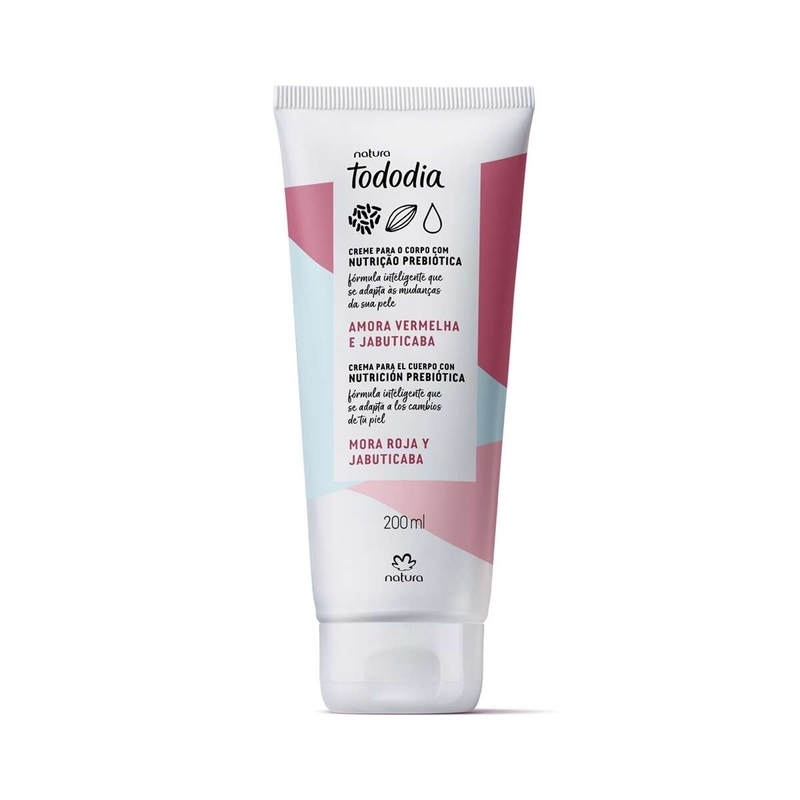 Creme desodorante nutritivo para o corpo amora vermelha e jabuticaba - 200 ml