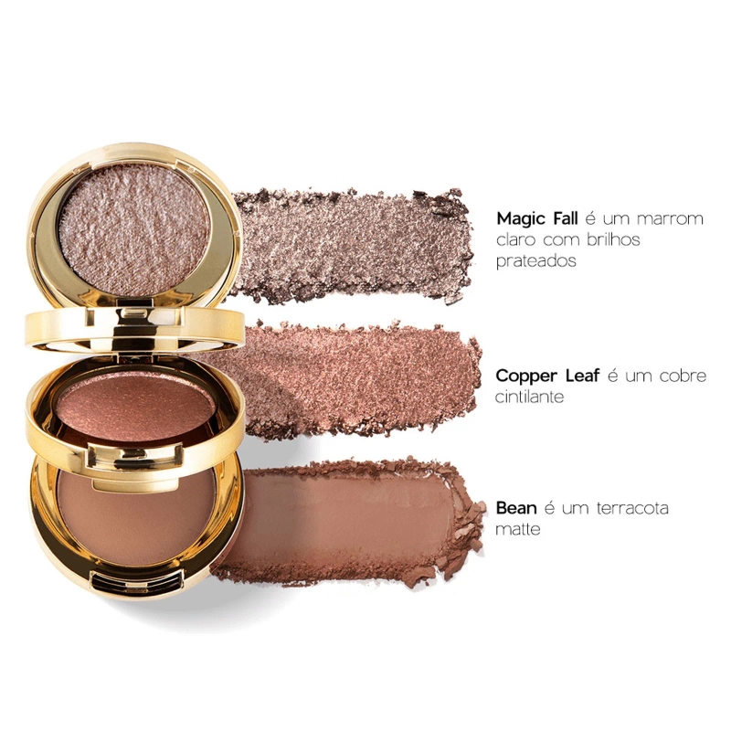 Trio de Sombras Nádia Tambasco By Océane - 3 To Go Palette Hazel 7,8g