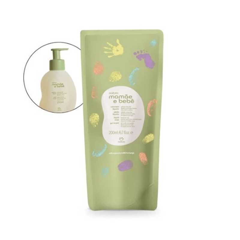 Refil Sabonete Líquido Natura Mamãe e Bebê 200ml
