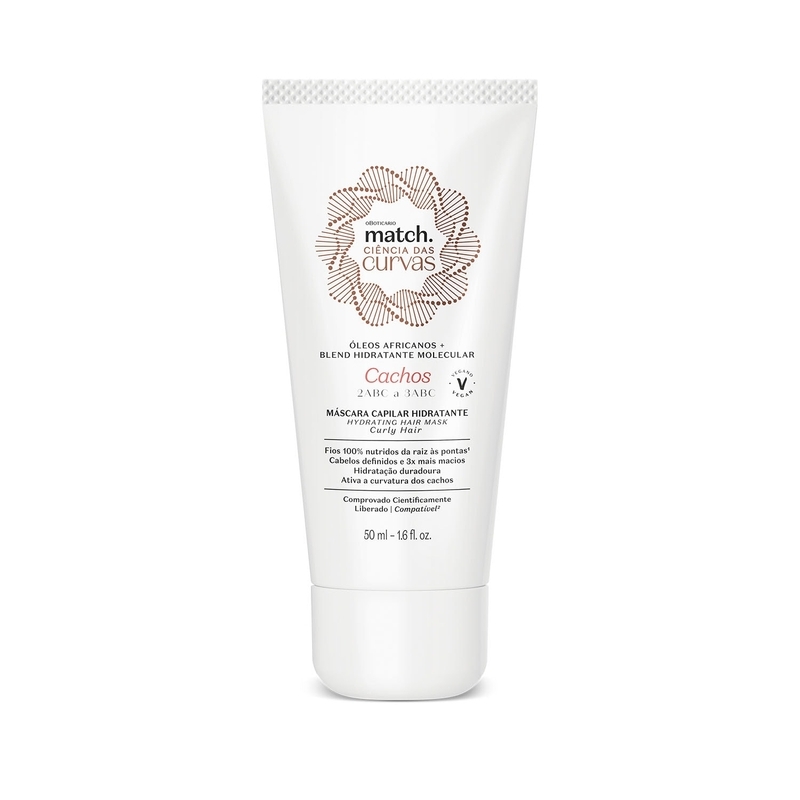 Máscara Capilar Hidratante Match Ciência Das Curvas Cachos 50Ml