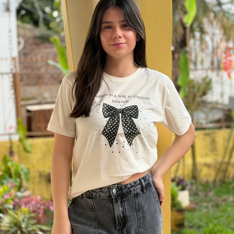 T-shirt Laço Poá