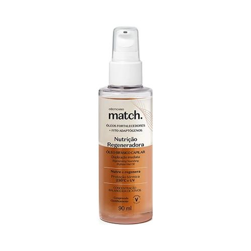 Óleo Bifásico Capilar Match Nutrição Regeneradora 90Ml