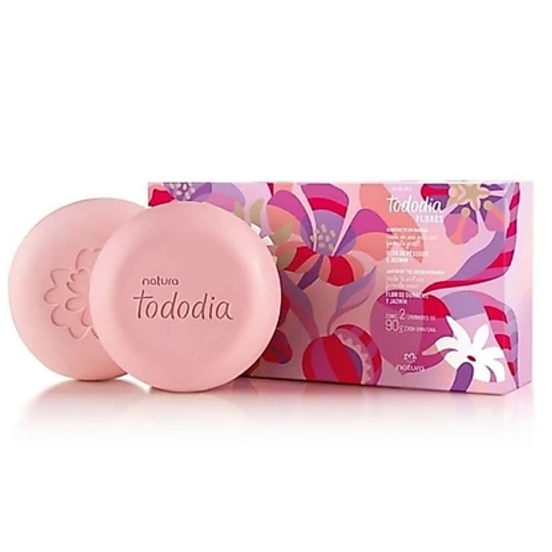 Sabonete em Barra Puro Vegetal Tododia Flor de Pêssego e Jasmim 2x90g