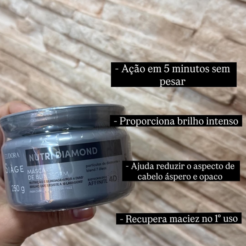 Máscara de Blindagem Siàge Nutri Diamond 250g