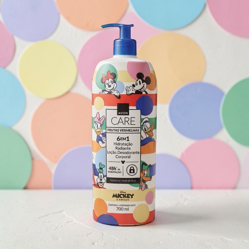 HIDRATANTE CORPORAL AVON CARE FRUTAS VERMELHAS MICKEY FRIENDS 700ml - foto 4