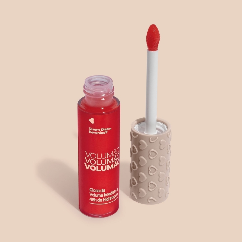 Gloss Labial Vermelho Bocão Volumão  9,5Ml