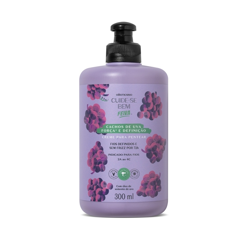 Creme Para Pentear Cuide-se Bem Feira Cachos de Uva 300ml