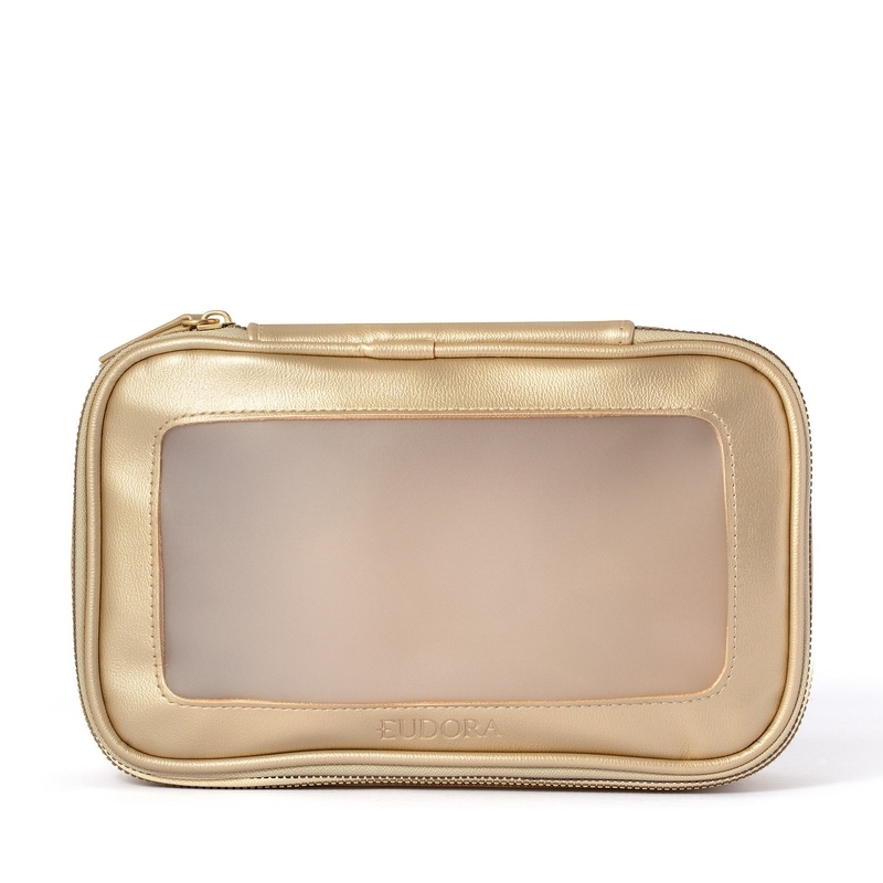 Nécessaire Dourado Transparente Eudora Collection