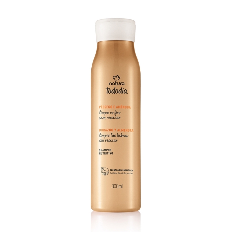 Shampoo nutritivo pêssego e amêndoa