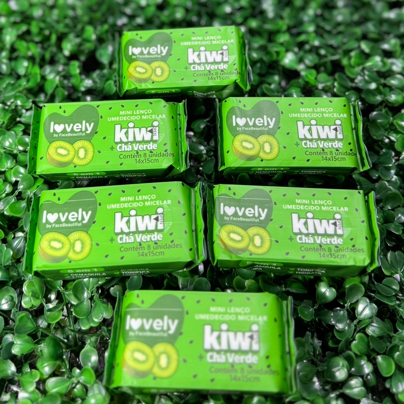 Lenço Demaquilante Kiwi + Chá Verde