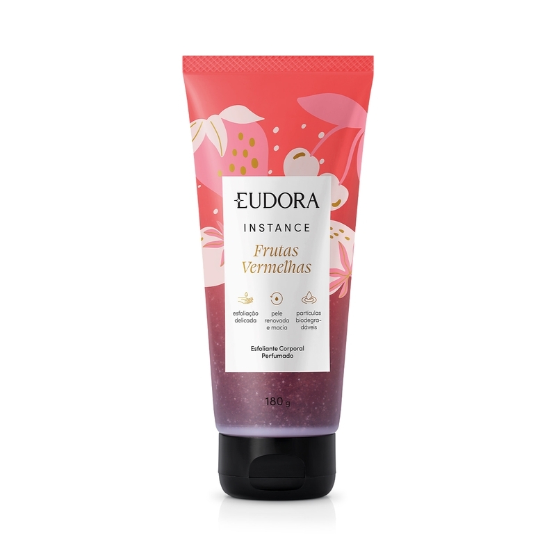 Eudora Instance Frutas Vermelhas - Esfoliante Corporal Perfumado 180g