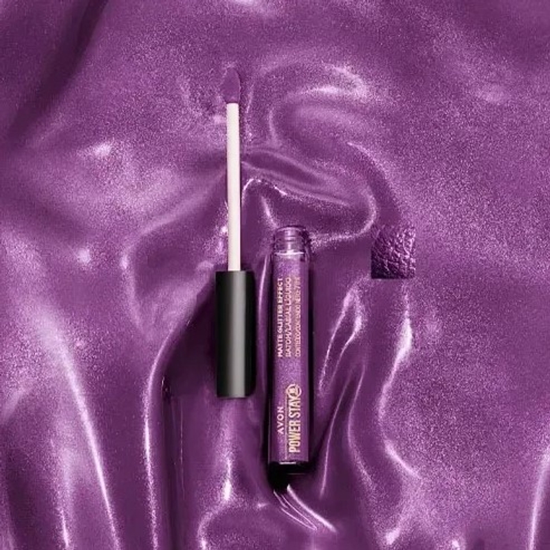 Batom Líquido Power Stay Matte Glitter Effect 16h Púrpura Deslumbrante - foto 3