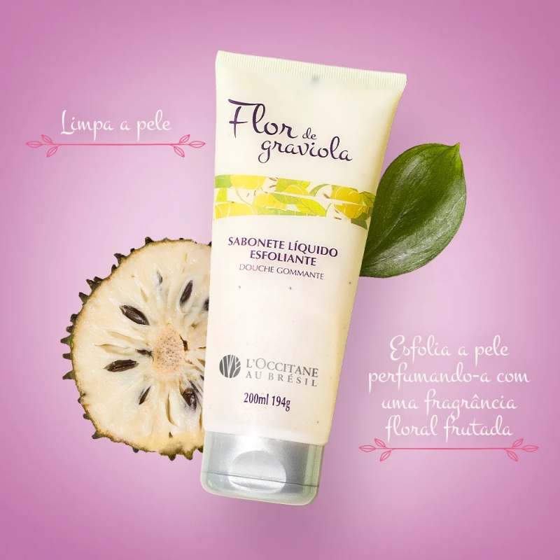 Sabonete Líquido Esfoliante Flor de Graviola 200ml - foto 2