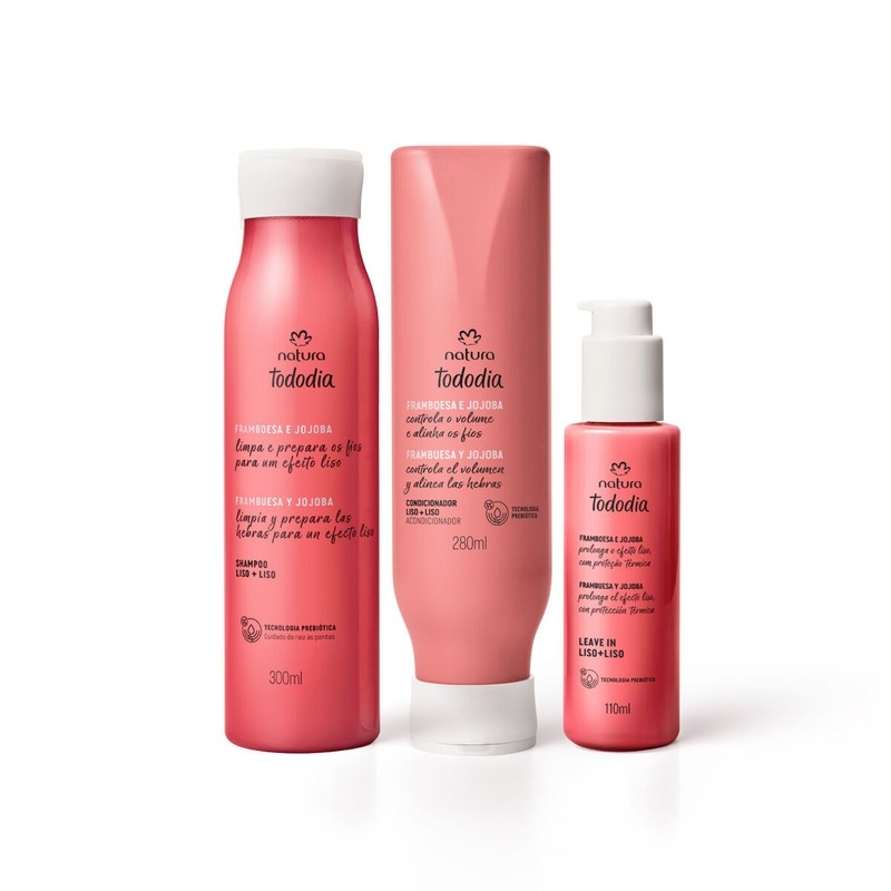 Tododia conjunto lisos shampoo, condicionador e spray