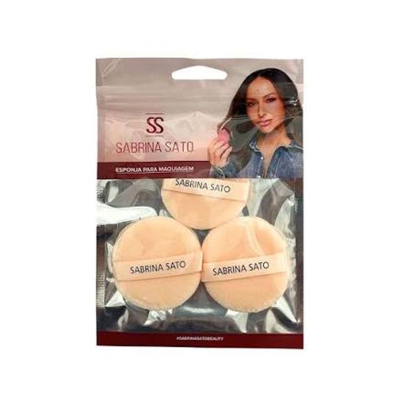 Kit de esponjas para maquiagem com 3 unidades