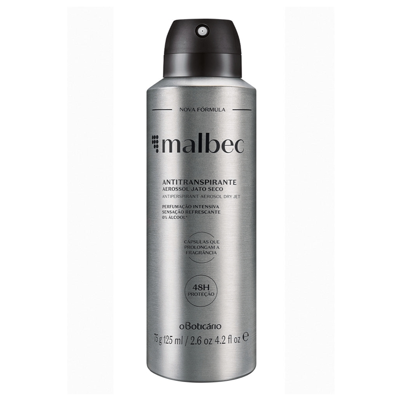 Desodorante Antitranspirante Aerossol Malbec Magnetic 75G/125Ml
