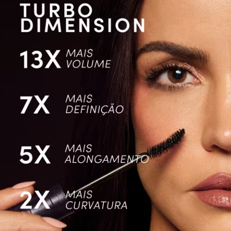 Máscara Para Cílios Turbo Dimension Eudora Make - foto 2