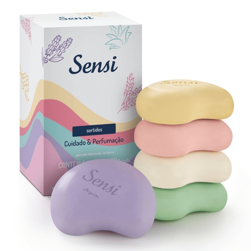 Sabonete Sensi Sortidos Cuidado & Perfumação 5x80g cada