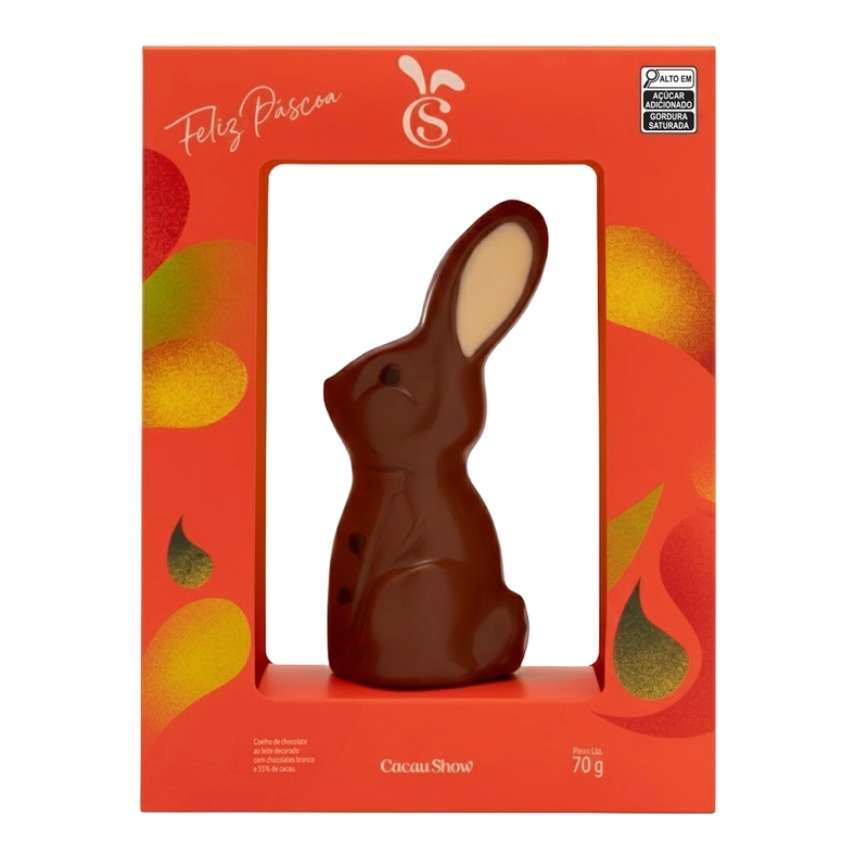 Coelho Artesanal Cacau Magia ao Leite 70g