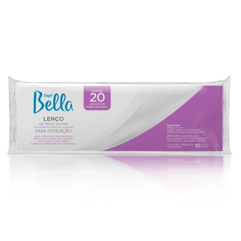Lenço Depilatorio Tecido Falso Tnt Depil Bella 20 Folhas