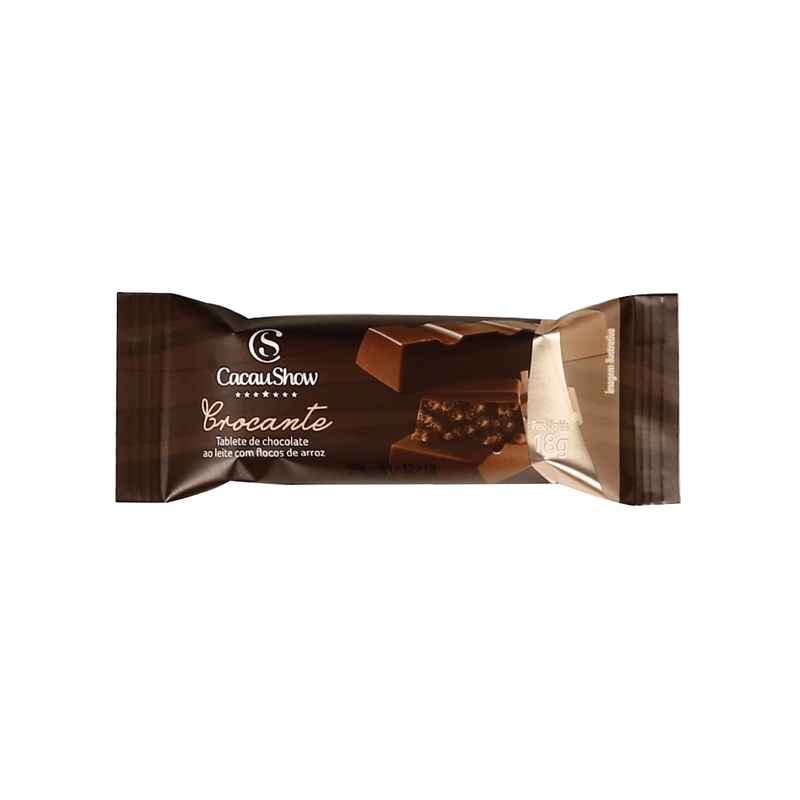 Tablete de Chocolate ao Leite Crocante 18g