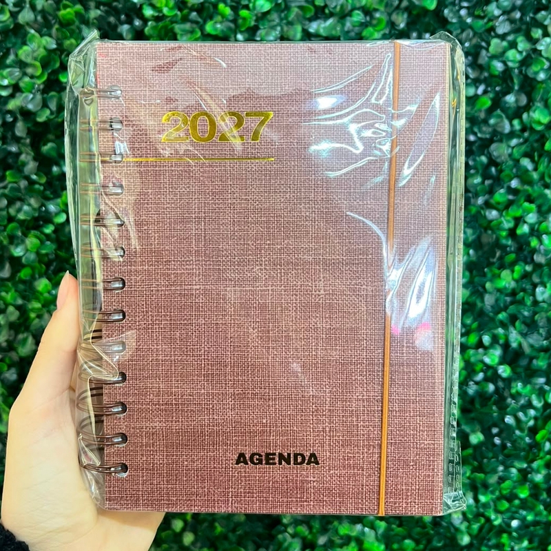 Agenda Masculina Marrom 2027 14x15cm