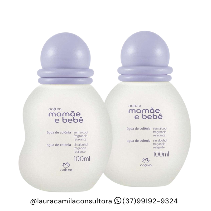 Combo com 2 unidades: Água de Colônia Mamãe e Bebê Relaxante 100ml