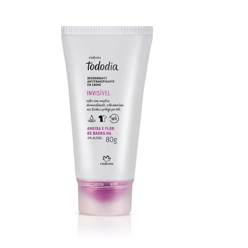 Tododia Ameixa e Flor de Baunilha Desodorante Antitranspirante em Creme - 80g