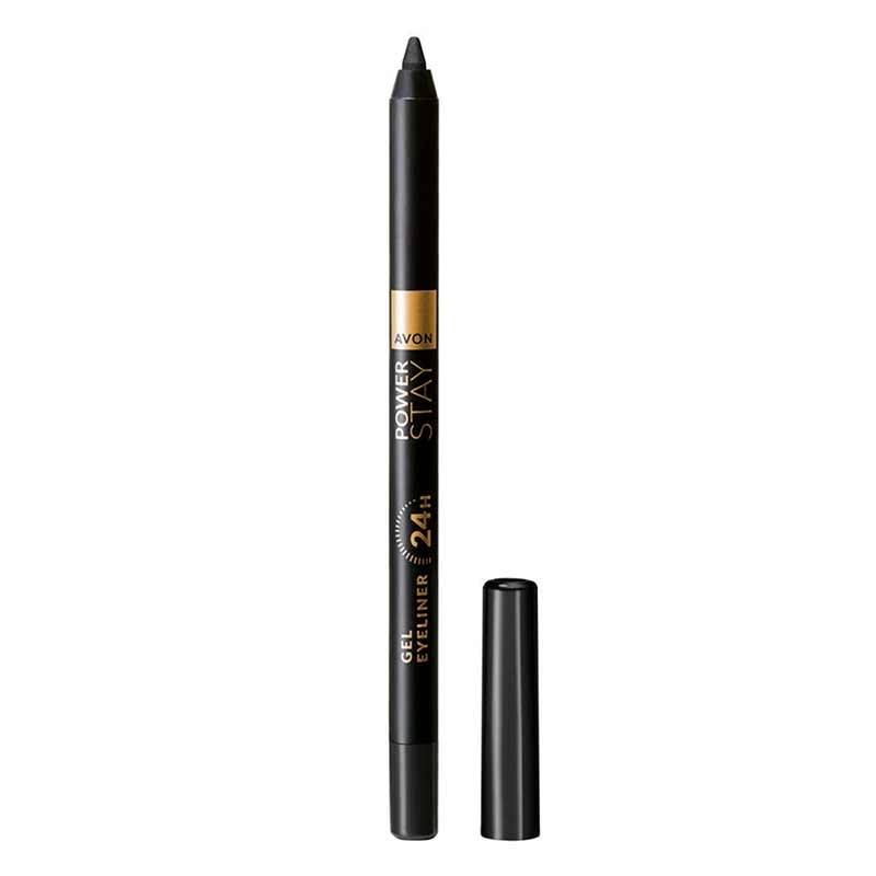 Avon Power Stay Lápis Gel Preto Estrelar - 1,2 g