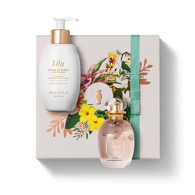 Kit Presente  L’eau de Lily Blanche (Colônia + Hidratante De Banho)