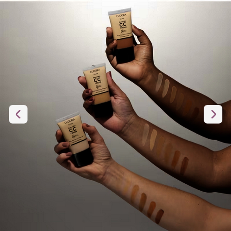 Cc Cream Eudora Glam Second Skin  Cor 85 30Ml - foto 3