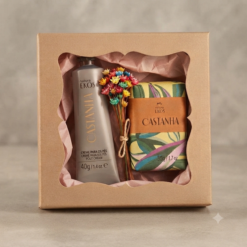 Kii Creme Para Os Pés Castanha 40g E Sabonete 100g