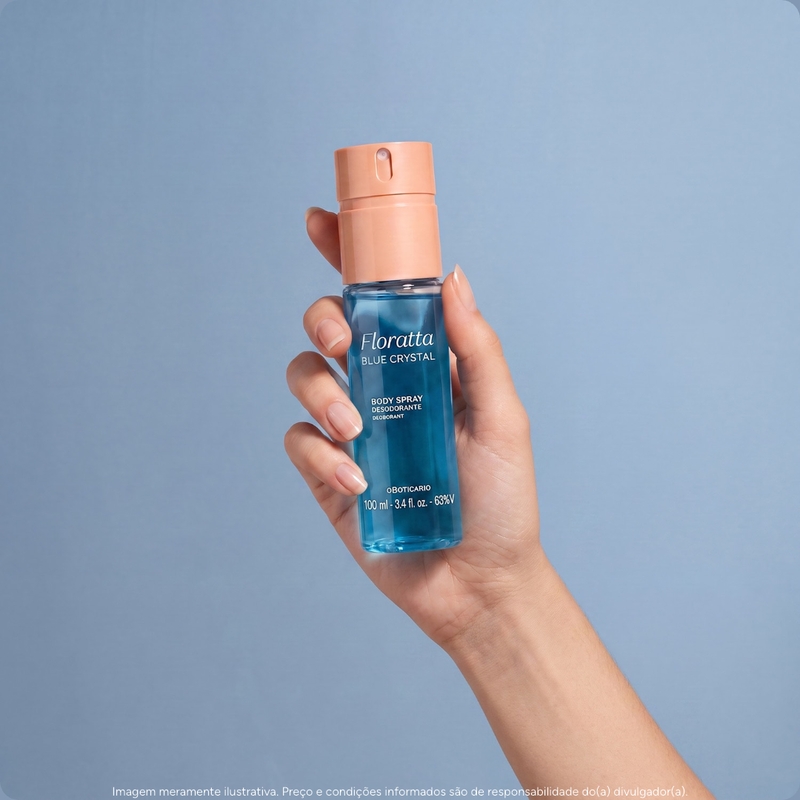 Body Spray Colônia Floratta Blue Crystal 100ml - foto 4