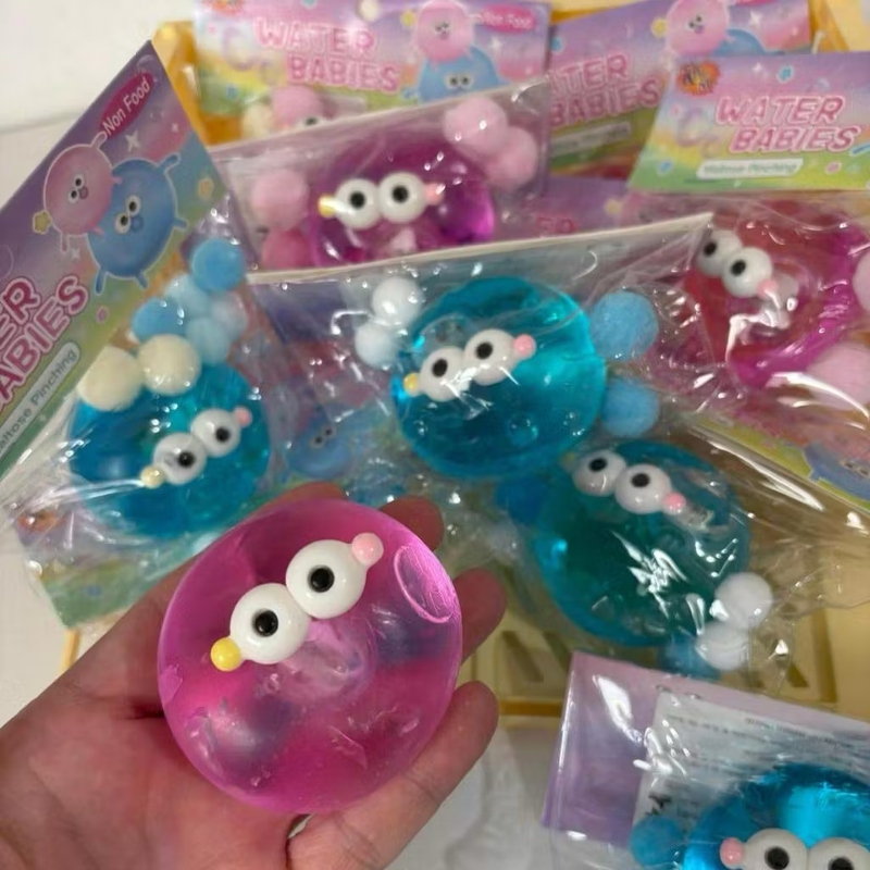 Squishy Bola Anti-Stress com Led e Olhinhos