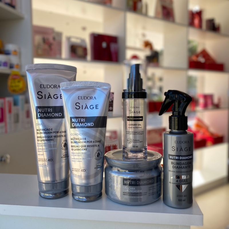 Nutri diamond Kit Completo (shampoo, Condicionador, Máscara, Óleo Nutritivo E Blindagem