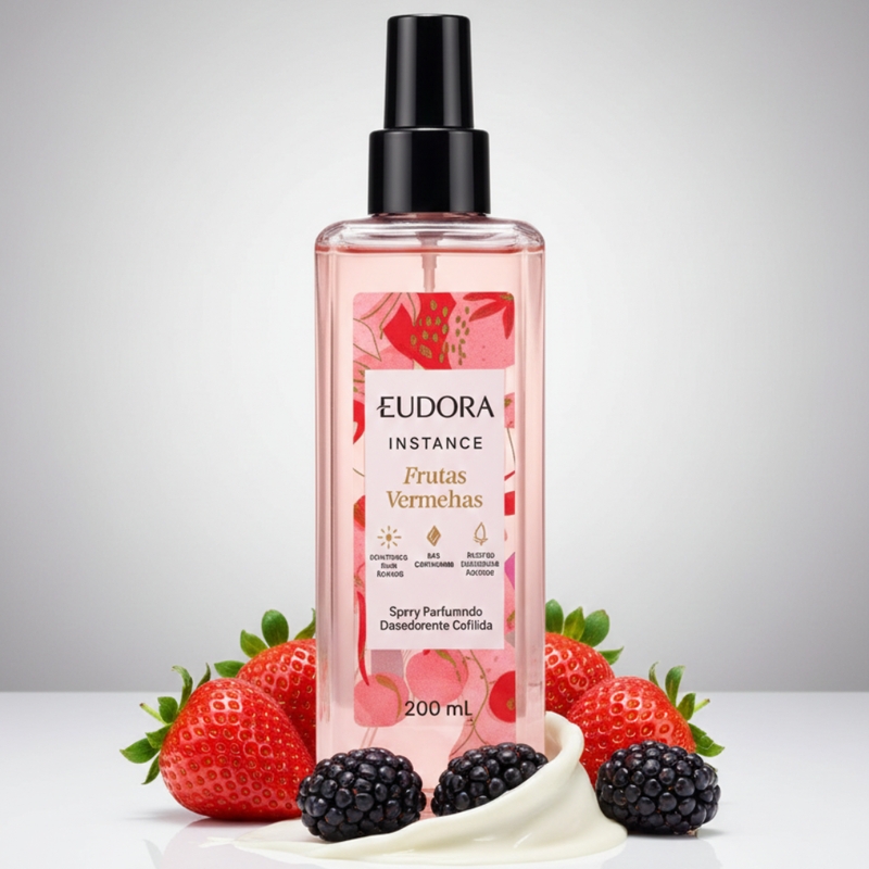 BODY SPRAY DESODORANTE COLONIA INSTANCE FRUTAS VERMELHAS 200ML - foto 5