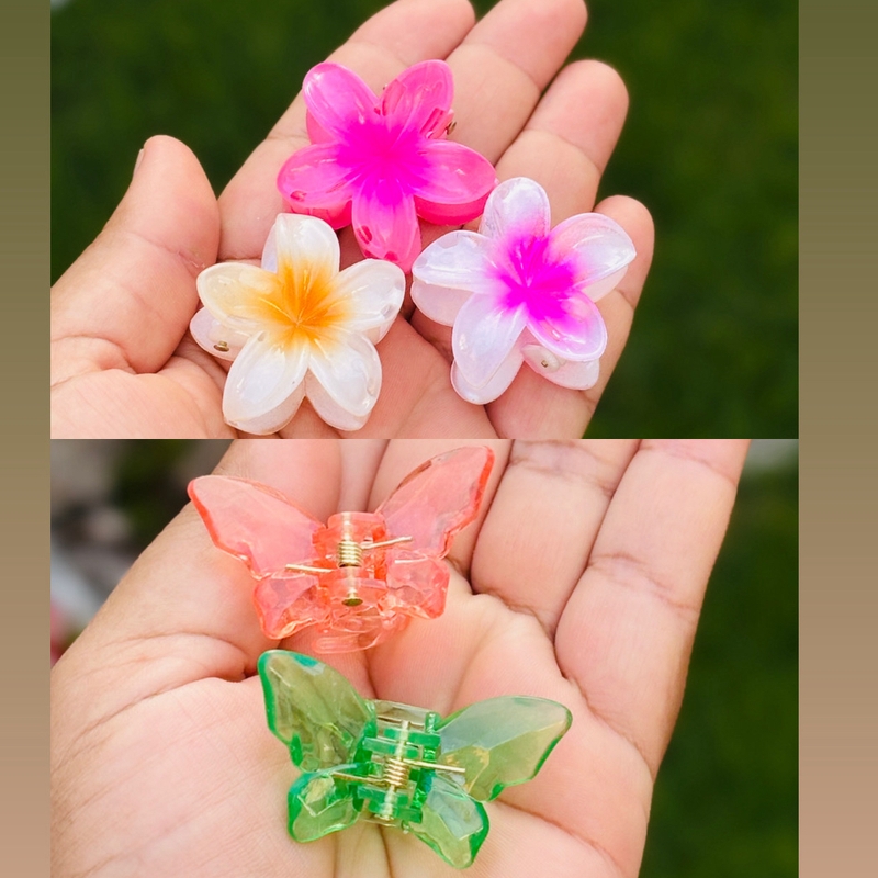 Presilhas Flor E Borboleta