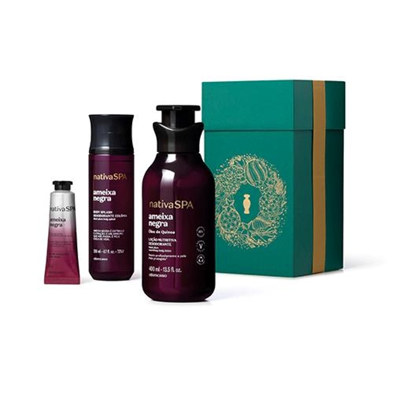 Kit Presente Natal Nativa Spa Ameixa Negra (3 Itens)