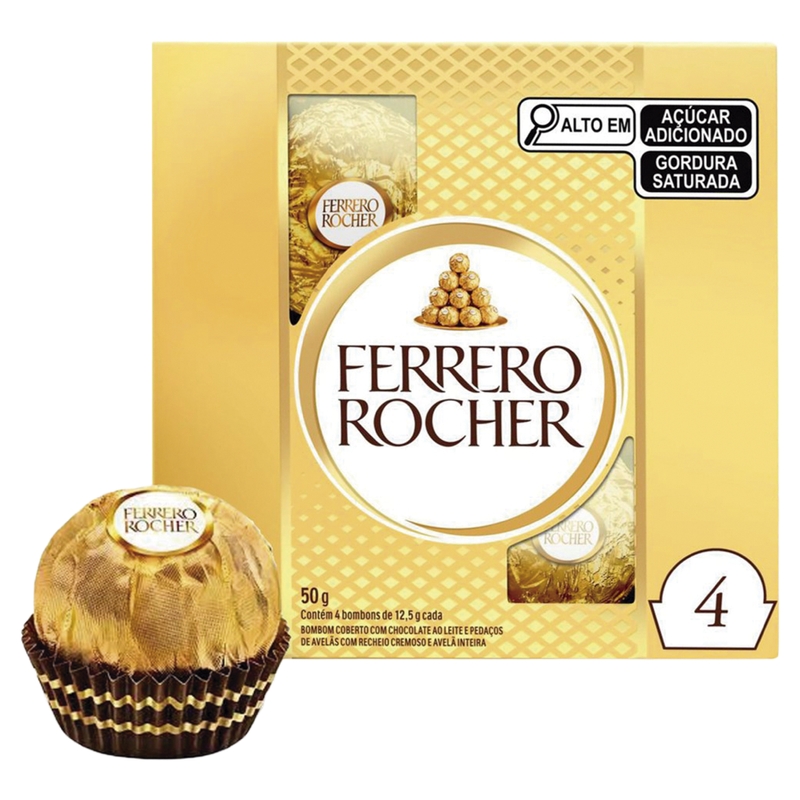 Caixa Ferrero Rocher 4x12,5g