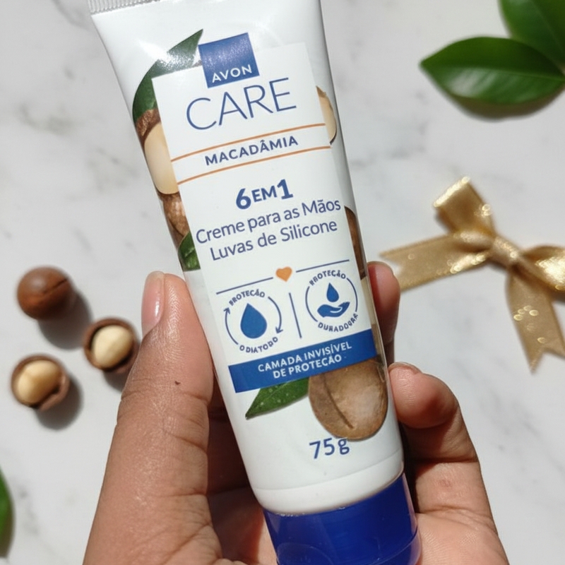 CREME PARA MAOS LUVA DE SILICONE AVON MACADAMIA 75G - foto 3